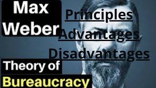 Max Weber Bureaucracy Theory  Principles  Advantages and disadvantages of bureaucratic theory [upl. by Sibella]