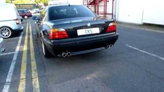 BMW 740i Sports Quad tailpipe Exhaust System [upl. by Daren]