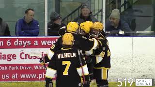 Under 16 Hockey  London Jr Knights vs Waterloo Wolves [upl. by Eeuqram486]