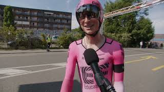 Neilson Powless  Interview at the finish  Stage 8  Tour de Suisse 2023 [upl. by Nedrah]