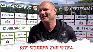 STIMMEN ZUM SPIEL  Greifswalder FC vs ZFC Meuselwitz  Regionalliga Nordost  Saison 2324 [upl. by Eyatnod]