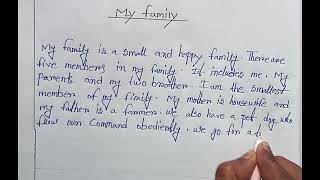 My Family Essay in English  10 Lines On My Family  Essay On My Family  Paragraph On My Family [upl. by Cyndie604]