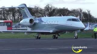 New Challenger 350 N501BZ  Close ups  Amazing Night Departure  Gloucestershire Airport [upl. by Eolanda238]