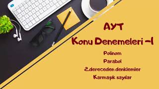 ayt deneme çözümü  konu denemeleri  1  PPİK ayt matematik [upl. by Eikcaj]