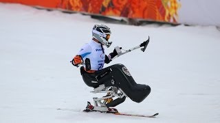 Roman Rabl 1st run  Mens super combined sitting  Alpine skiing  Sochi 2014 Paralympics [upl. by Garber]