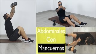 Abdominales con mancuernas para combatir la flaccidez abdominal [upl. by Airuam480]