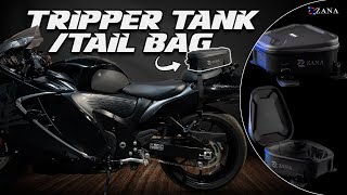 Introducing the Zana tripper tanktail bag for all motorcycles  Motorcycle tail bags [upl. by Latnahc]