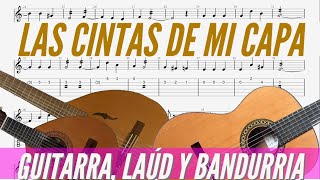 Villena y Villellas  Las cintas de mi capa Tutorial guitarra laúd y bandurria partitura cifrada [upl. by Araf]