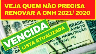 CNH VENCIDA EM 20212020 NÃO PRECISA MAIS RENOVAR  CARTEIRA DE HABILITAÇÃO VENCIDA 24 ESTADOS [upl. by Latia]