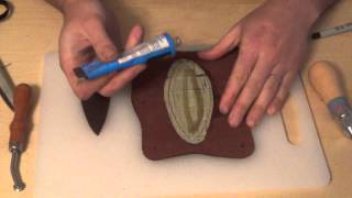 Making a Leather Archery Arm Guard With Inlay [upl. by Stedmann687]