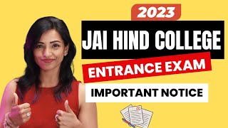 JAI HIND ENTRANCE EXAM 2023 JHC CEE IMPORTANT NOTICE  MOCK TEST SCHEDULE amp EXAM INSTRUCTIONS [upl. by Loris]