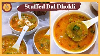 DesiVideshi Twist  SpinachPaneer Stuffed Dal Dhokli Recipe  Paalak Dal Dhokli [upl. by Bayly]