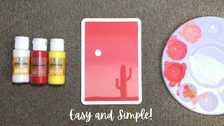 Easy and Simple Acrylic Gouache Painting for Beginners  Stepbystep Tutorial [upl. by Alvord377]