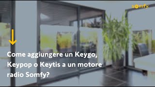 Come aggiungere un Keygo Keypop o Keytis a un motore radio Somfy [upl. by Ondine]