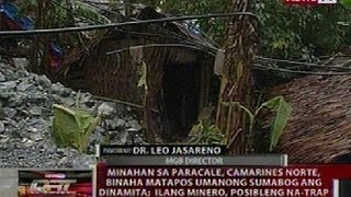 QRT Minahan sa Paracale Camarines Norte binaha nang sumabog ang dinamita [upl. by Redwine471]