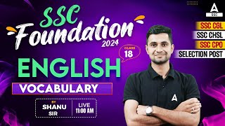 SSC Exam 2024  English Class By Shanu Rawat  English Vocabulary [upl. by Nywrad]