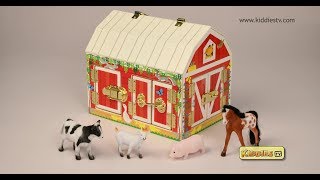 Melissa amp Doug Wooden Latches Barn amp 4 Play Animal Figures Unbox and fun  For kids  Kiddiestv [upl. by Ahselat]