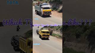 Which is best Tipper Truck TATA or Leyland with mass Indian horn tata leyland horn sound lorry [upl. by Galang508]