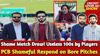 Shame Pak v Aus Draw Useless 100s by Players  PCB Shameful Respond on Bore Pitches  Pak Miss WTC [upl. by Chamkis]