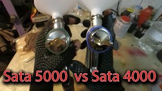 Обзор SATAjet 5000 4000 HVLP vs 5000 RP Review SATAjet 5000 RP spray gun [upl. by Ancelin]