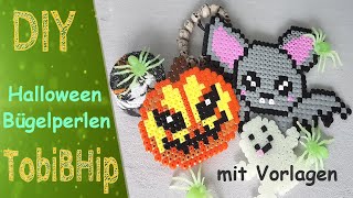 DIY Halloween  Bügelperlen  Fledermaus  Kürbis [upl. by Sachi]