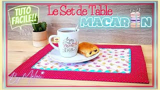 Tuto DIY Facile  Mes Astuces pour Coudre Le Set de Table en tissu MACARON 🥰 [upl. by Wileen627]