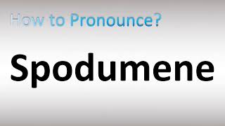 How to Pronounce Spodumene [upl. by Eltsyrc]