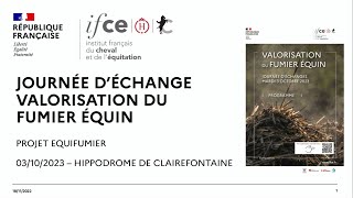 Solutions de valorisation du fumier équin  procédés et réglementation  03102023 [upl. by Seroled199]