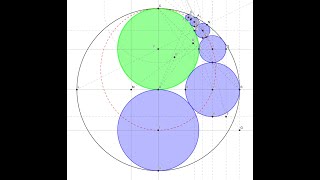 cercles tangents dans un cercle justeuneregleetuncompas geogebra [upl. by Aloysia]