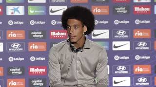 Axel Witsel is unveiled after signing for Atletico Madrid [upl. by Netsirhk]