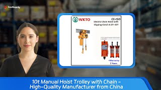 10t Manual Hoist Trolley with Chain  HighQuality Manufacturer from China [upl. by Yreffej504]