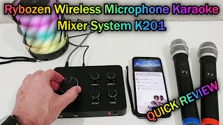 Rybozen Wireless Microphone Karaoke Mixer System K201 Quick Review [upl. by Merriott]