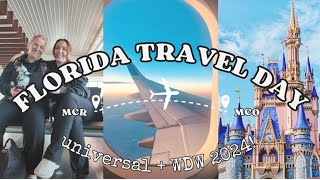 FLORIDA TRAVEL DAY VLOG  DISNEY WORLD  UNIVERSAL ✨MCRMCO ✈️ Universal Dockside Hotel [upl. by Fina]