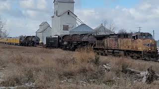 Union Pacific quothospital trainquot with donated equipment through Downey Iowa [upl. by Ohare377]