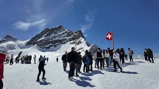 Jungfraujoch Switzerland 4K 🇨🇭 Sunny day in April [upl. by Trudy]