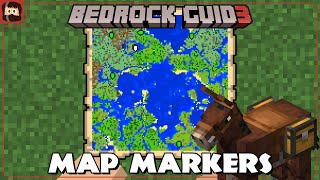 MAP MARKERS In Bedrock Edition  Bedrock Guide S3 EP9  Tutorial Survival Lets Play Minecraft [upl. by Akfir]