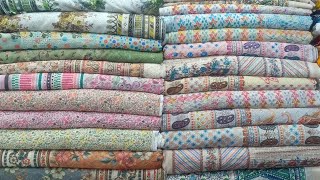 Laknu cotton kaj Kota goj Kapor । সুতি কাজ করা গজ কাপড়। cotton print kaj । JS fabris [upl. by Aleakam433]