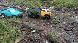 RC crawlers Cross RC 6x6 jr06 Quantock Hill early trail with few others trucks crossrc rc4wd rc [upl. by Fredelia]