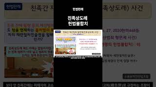 헌법판례 친족간 재산범죄 형면제 사건2024헌법불합치 헌법강의 [upl. by Wsan]