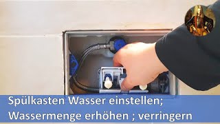 Spülkasten Wasser einstellen Wassermenge erhöhen verringern [upl. by Netsrak971]