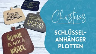 Weihnachtsgeschenkidee 21 Schlüsselanhänger aus Kunstleder plotten und mit Flexfolie verzieren [upl. by Audi]