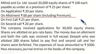 12th HSC Commerce Chapter 8 Issue of shares Sum2 [upl. by Ariayek706]