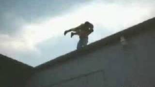 Insane Backyard Wrestling Roof Drop [upl. by Atiuqehs349]