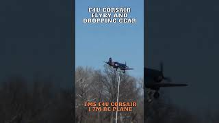 F4U Corsair 17m rc plane flyby and dropping gear [upl. by Kieger847]