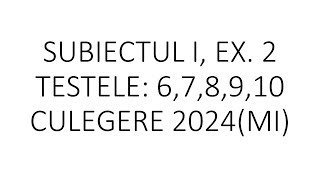 Exerciții de sinteză pentru bacS I ex 2 6789clasa 9 10clasa 10 [upl. by Natica]