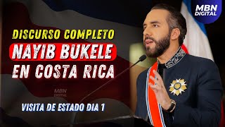 Discurso Completo del Presidente Nayib Bukele en Visita de Estado a Costa Rica  Día 1 [upl. by Htilil649]