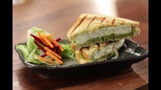 Grilled Paneer Sandwich  Sanjeev Kapoor Khazana [upl. by Akenom110]