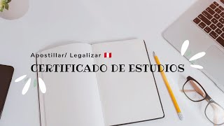 Cómo apostillar mi certificado de estudios en Perú para estudiar en el extranjero 2023 tripwill [upl. by Shea]