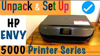 Unpack amp Setup HP Envy 5000 Allinone printer Series [upl. by Melissa752]