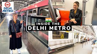 THE BEST METRO IN THE WORLD Inside The Incredible Delhi Metro  India Vlog [upl. by Atirrehs]